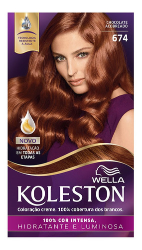 Tinta De Cabelo Koleston Chocolate Acobreado 674