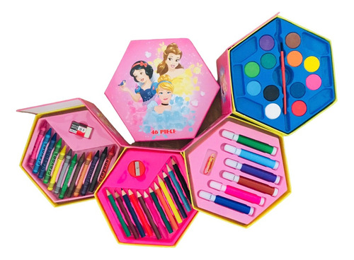 Set Escolar Princesas 46 Piezas Para Niñas