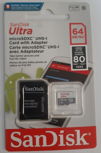 Imagen 4 de 4 de Tarjeta De Memoria Sandisk Ultra 64gb Clase 10 Microsdxc