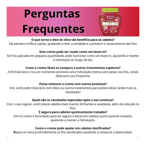 Creme De Tratamento 2 Em 1 Morango - Skala