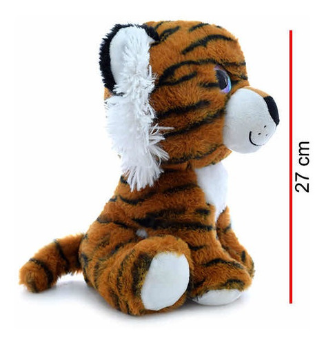 Tigre Peluche Sentado Phi Phi Toys Ojos Tiernos La Plata