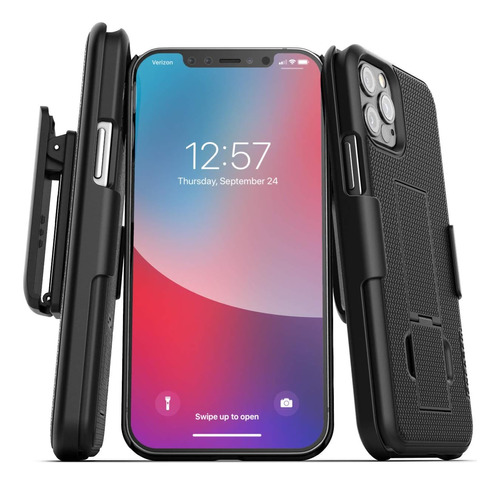 Funda Protectora Atril Y Clip De Cinturon Para iPhone 12 ...