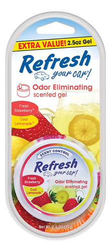 Pack 4 Aromatizante Refresh Your Car Gel 2 Aromas 71gr 