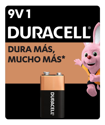 Duracell - Pila 9v Alcalina, Batería Cuadrada De Larga Durac