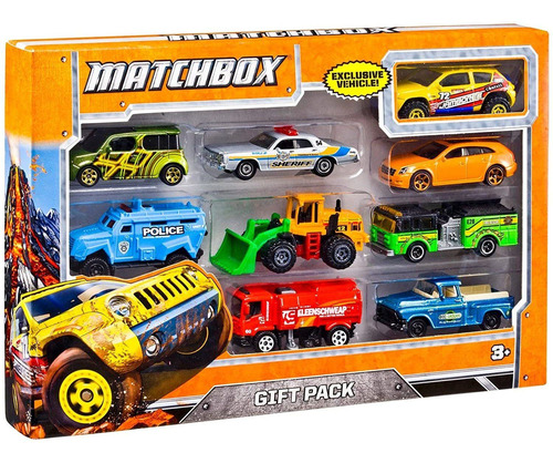 Paquete De Regalo Matchbox Para 9 Coches, Ordenados (estilos