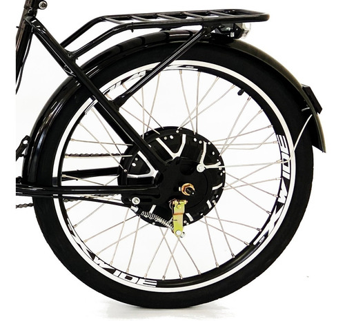 Imagem 4 de 5 de Bicicleta Elétrica Bateria De Lítio 48v 13ah Confort Preta