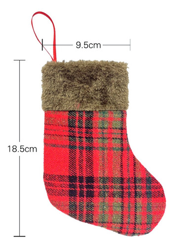 / 10 Piezas De Medias Navideñas De Tela, Calcetines De Papá