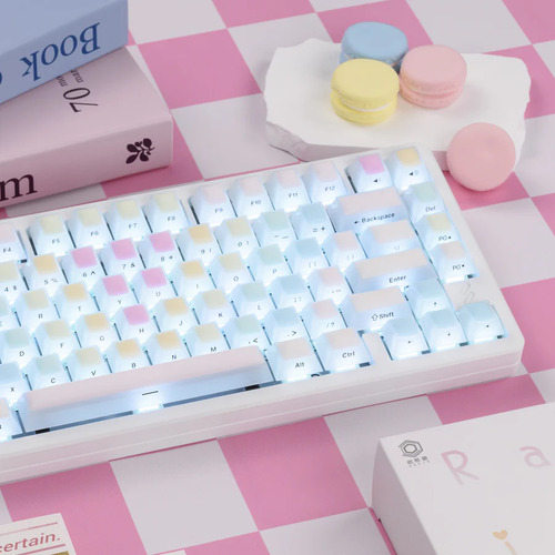 Womier Rainbow Jello 126-key Cherry Silicone+pc Keycap Set