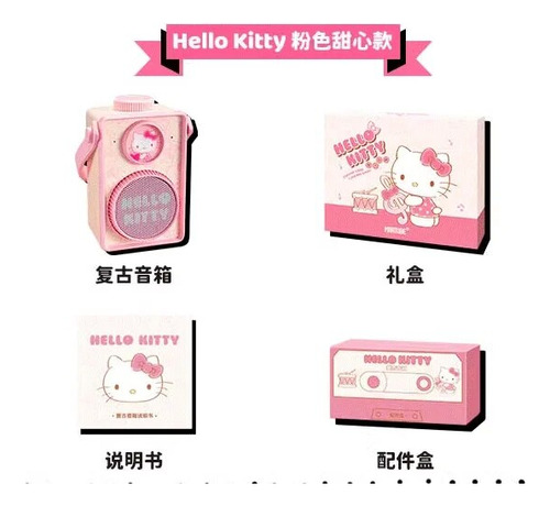 Altavoz Portátil Bluetooth Anime Hello Kitty Para Niñas, Reg