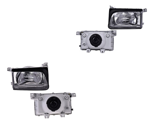 Par Juego Faros Chevrolet Luv 1998 - 2003 Plastico Depo Qwe