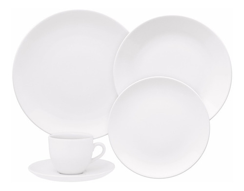 Jogo De Jantar 30 Peças Porcelana Oxford Coup White