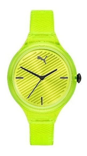 Reloj Puma Mujer Silicona Amarillo Deportivo Moderno P1017