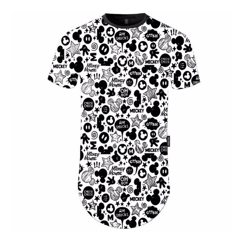 Camiseta Longline Digital Mickey C75 Vcstilo