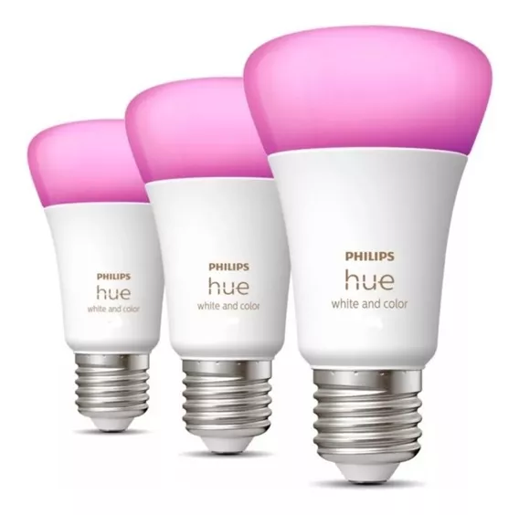 Philips Hue Lampara Led Rgb E27 Color 9w 1100 Lm Pack X3