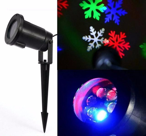 Proyector Luces Led Copos De Navidad/plásticos Morija