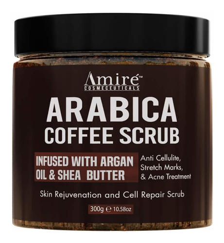 Exfoliante Corporal De Café Arábica Natural, Con Aceite De A