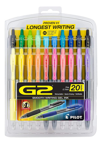 Bolígrafos De Gel G2 De Calidad Premium Punta Fina Colores V
