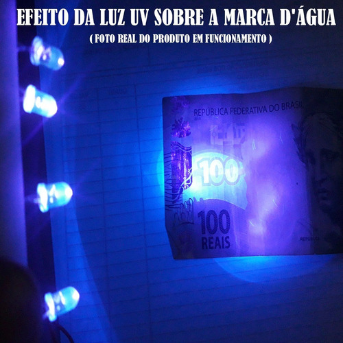 Imagem 3 de 6 de 24x Led Ultravioleta Uv 5mm Alto Brilho + Resistor 470 12v