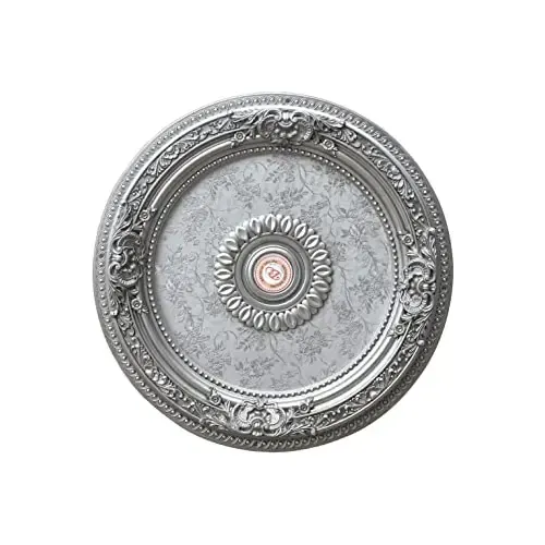 Medallón De Techo De Poliuretano - Diámetro 315 Mm, Diseño Dividido, Para Ocultar Grietas Y Decorar Lámparas