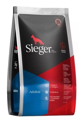Imagen 1 de 1 de Alimento Sieger Super Premium para perro adulto de raza mediana/grande sabor mix en bolsa de 15 kg