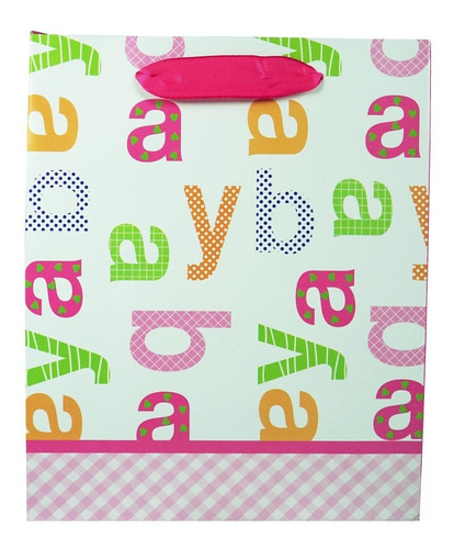 Sacolinha De Papel Para Presentes Bebê Baby - 22x18 Cm