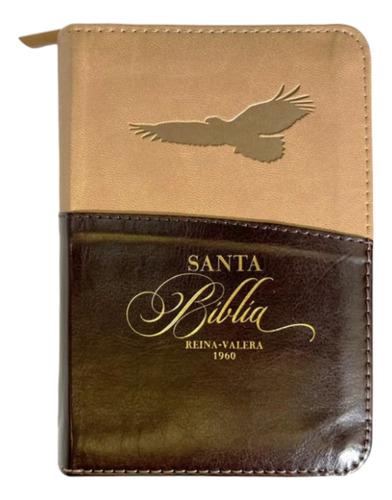 Biblia Bolsillo Rvr60 Letra 8 Puntos Cierre Aguila Caf/beige