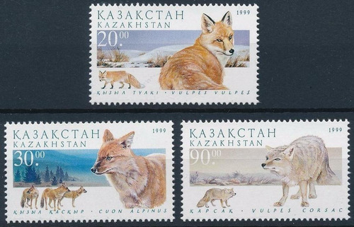 Fauna - Zorros - Kazajistán - Serie Mint