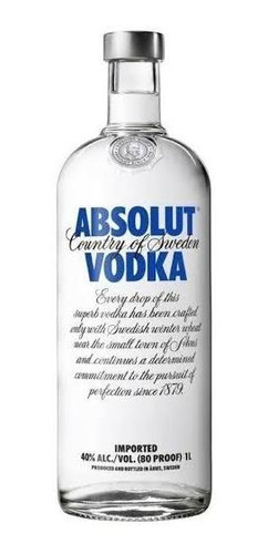Vodka  Absolut Tradicional  1l Promoçao