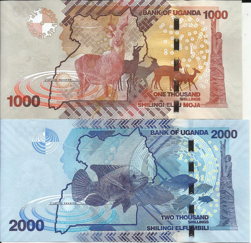 Uganda Lote Billetes Varias Denominaciones