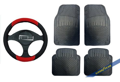 Cubre Alfombra 4 Piezas Y Volante Kit Goodyear Fiat Punto