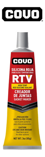 Silicon Rojo Rtv 85g Covo / Mayor Y Detal /