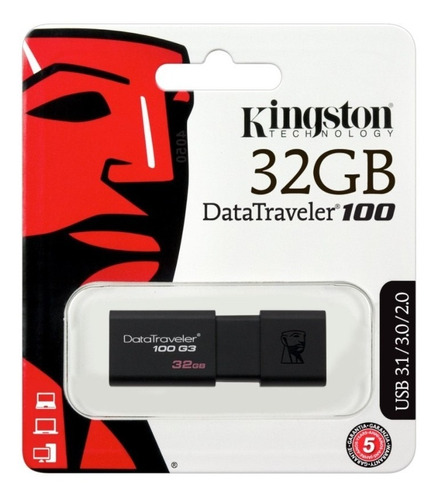 Memoria Usb Kingston Datatraveler 100 G3 De 32gb