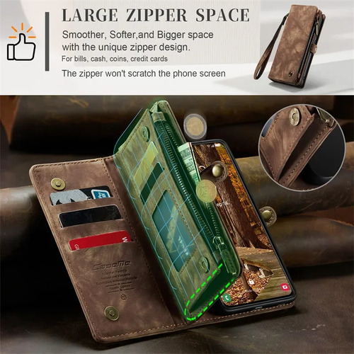 X Funda Magnética De Piel For Samsung Galaxy Note 20 S25 Ultra S24 Fe S23 Plus S22 S21 A56, Funda Tipo Cartera Con