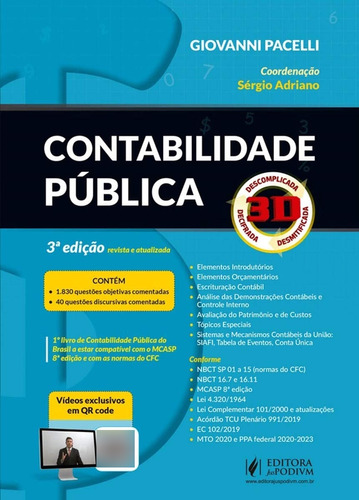 Contabilidade Pública - 3d, De Pacelli Giovanni. Editora Juspodivm Em Português
