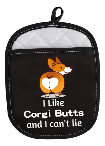 Soporte Para Ollas De Bolsillo Corgi Dog Hot Pad, Guante De