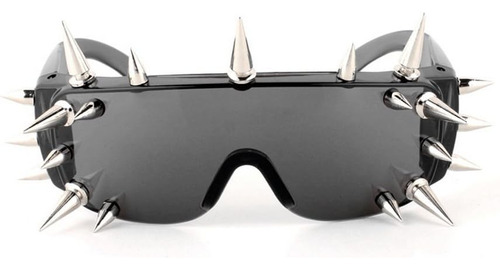 Rocker Large Shield Spike Fashion Novelty Club Gafas De Sol