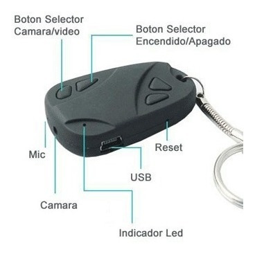 Llavero Espia Con Camara, Graba Video Con Sonido , Nuevo