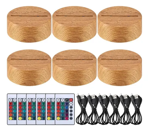 6 Unidades, Base De Lámpara Led Para Navidad, Noche, Noche,