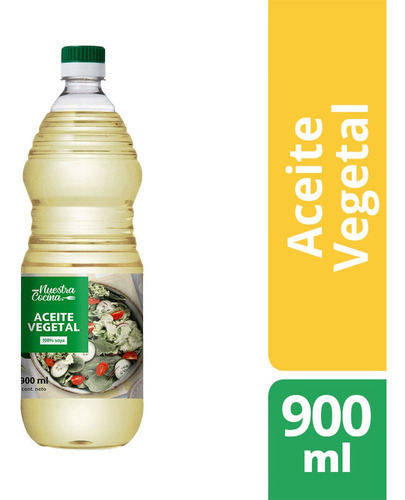 Aceite Nuestra Cocina Vegetal Botella 900 Ml