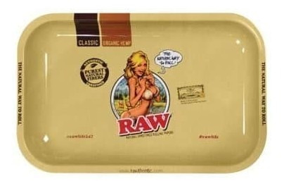 Bandeja Metalica Raw Girl Grande + Certificado Autenticidad 