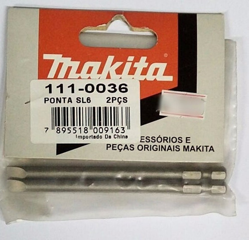 Ponta Sl6 Makita 2 Peças - 111-0036