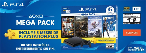 Sony Playstation 4 Slim 1tb Mega Pack 6 Envío Full