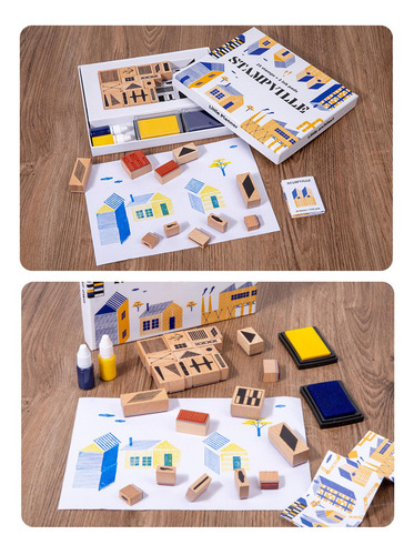Juego De Sellos De Madera Habilidad Fina Educativa Para