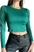 Comprar Remera Top Basico Modal Soft Manga Larga Moda Mujer