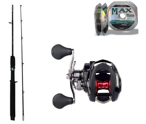 Kit Pesca Carretilha Brisa Lite 8000 + Vara E Linha Brinde