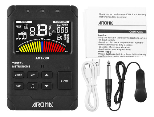 Metronomes Aroma Tone, Afinador Y Metrónomo Para Cable Amt-6