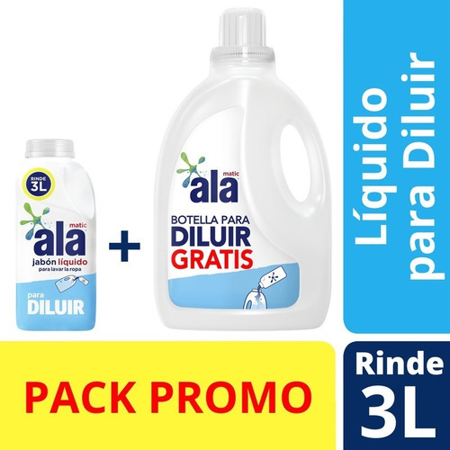 Jabón Líquido Ala Para Diluir 500 Ml + Botella Gratis