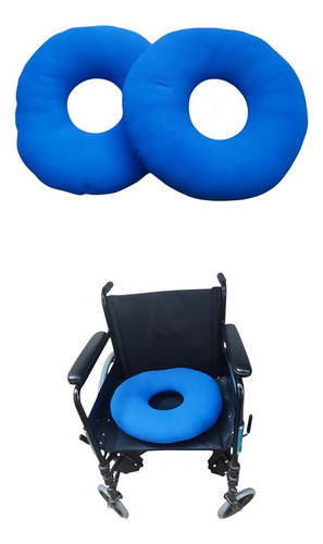 Kit Almohadas Silla De Ruedas Dona Ortopedica Extra Grande Color Azul