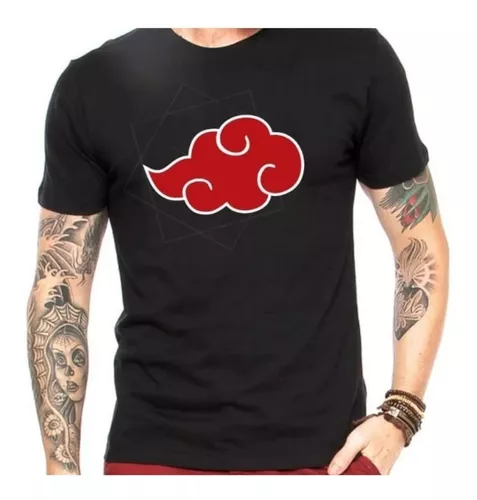 Anime Japonês Akatsuki Nuvem Símbolos dos homens Imprimir Camiseta