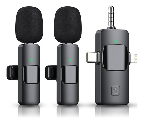 Microfono Inalambrico 3 En 1 Para iPhone, Camara, Android, I
